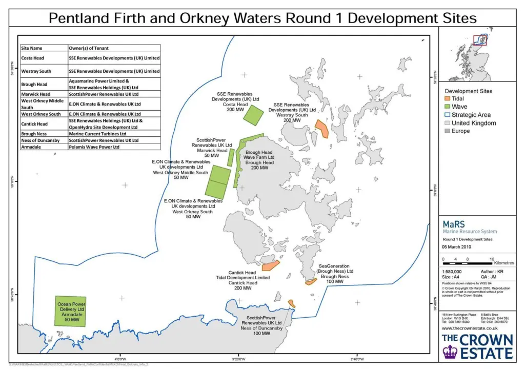 Successful bidders for the first competitive wave and tidal leasing round in the Pentland Firth and Orkney waters were announced last month.