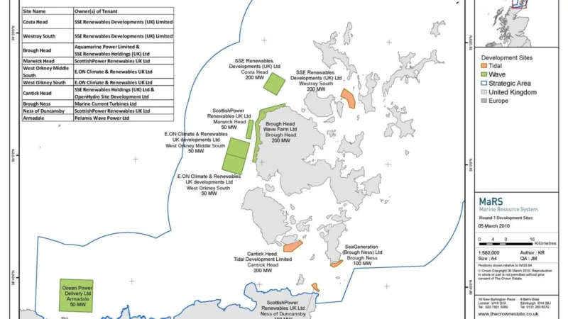 Successful bidders for the first competitive wave and tidal leasing round in the Pentland Firth and Orkney waters were announced last month.