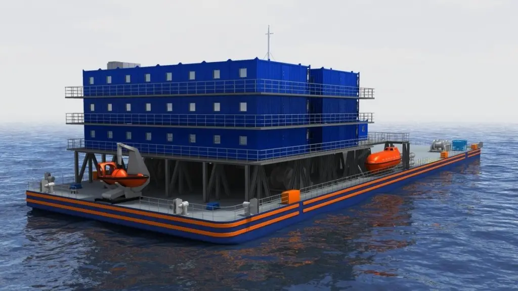 A model of the new Ferguson accommodation support vessel due for completion by June 2010.
