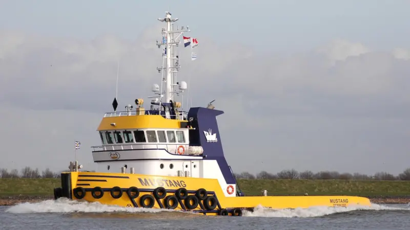 The 82 tons bollard pull Mustang has been sold to Cypriot owners. Photo: R&F vd Hoek.