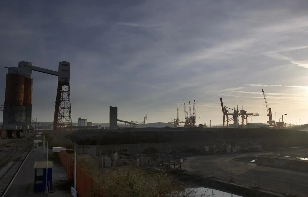 Bristol, looking toward Avonmouth Docks where the new terminal will be built,