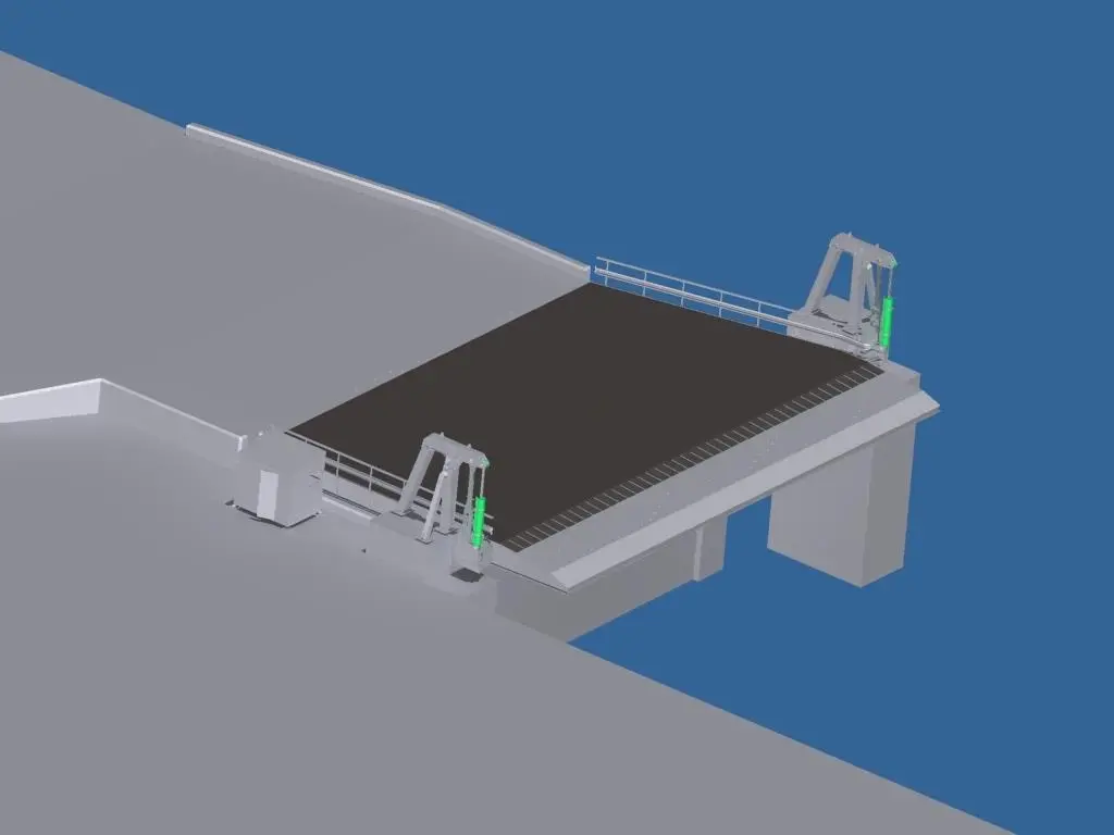 TTS Port equipment is to supply a new linkspan for the Bollhörnkai at Port of Kiel.
