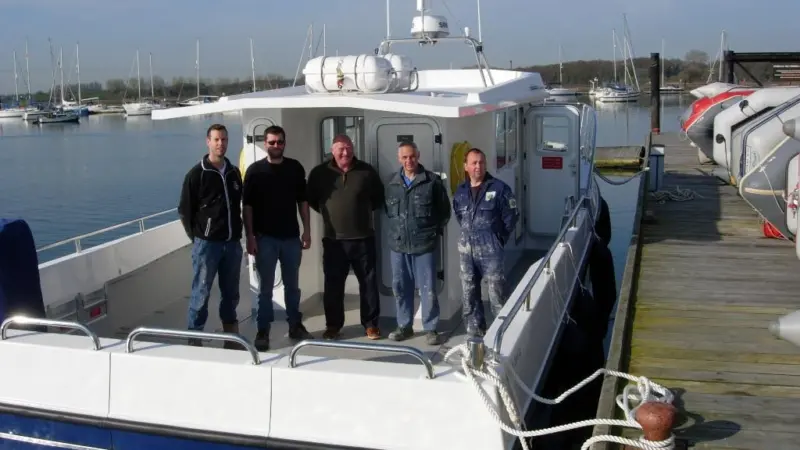 A spacious aft deck adds to the vessel's versatility.