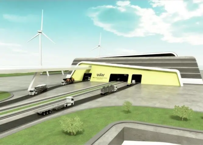 The Castor Green Terminal will feature wind turbines as the primary source of power, along with solar photovoltaic roof panels.