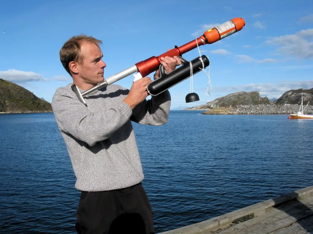 The Rescue Buoy MOB has an air propelled, not pyrotechnic, launch device