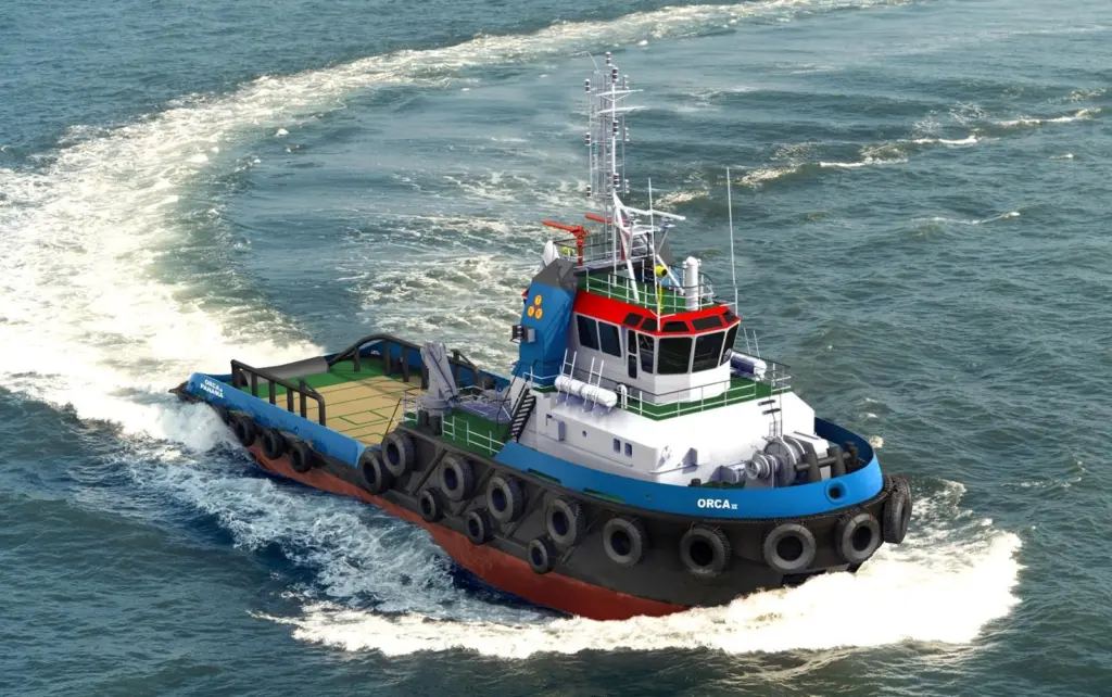 'Orca VI' shows off in Indonesia prior to sailing to Panama.