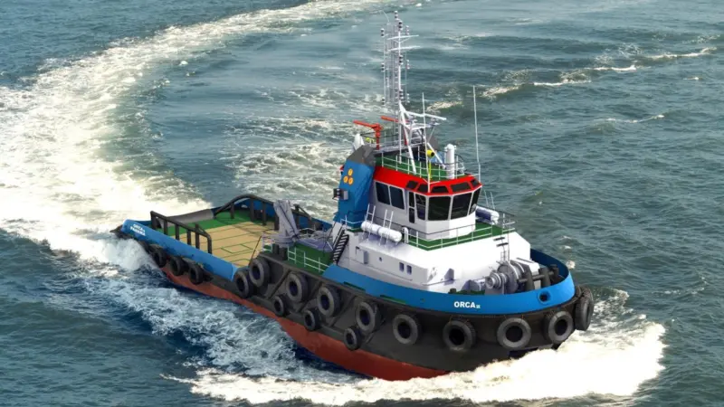 'Orca VI' shows off in Indonesia prior to sailing to Panama.
