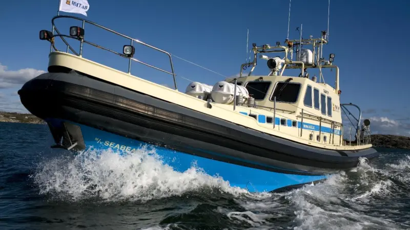 MMT’s Dutch built nearshore and offshore survey vessel ‘SeaBeam’, which is presently carrying out routine hydrographic operations around UK coastlines on behalf of the Maritime & Coastguard Agency under extended contract arrangements.