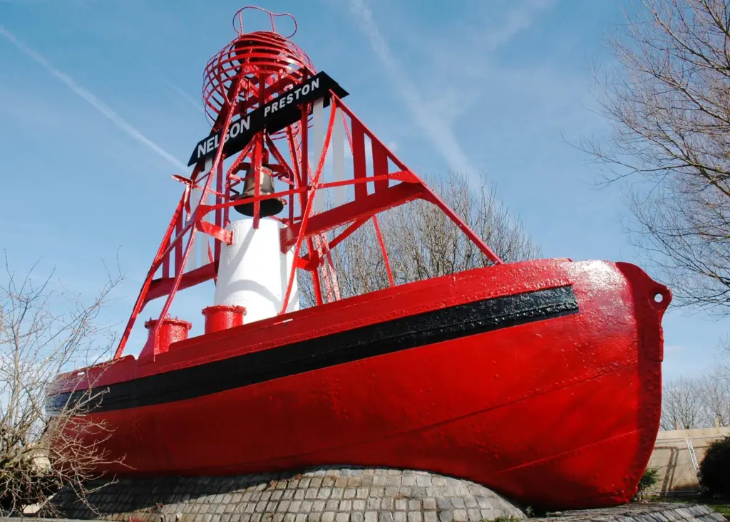 Today the Nelson buoys mark the original course of the river Ribble, which was diverted in the 19th Century to enable the construction of the docks.