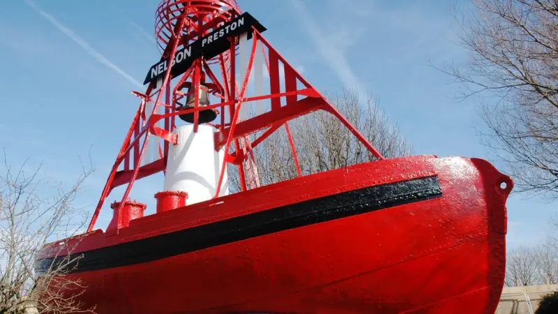 Today the Nelson buoys mark the original course of the river Ribble, which was diverted in the 19th Century to enable the construction of the docks.