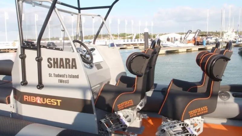 Scot Seats KPM Marine shock mitigation seats have been chosen by adventurer Bear Grylls for his latest expedition RIB.