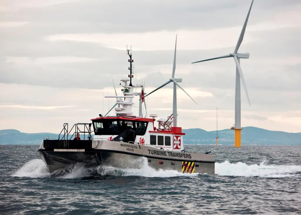 The 'Rhoscolyn Head'; a Seawork 2009 veteran, it's a sister ship to the newbuild for Turbine Transfers ordered at Seawork last week.