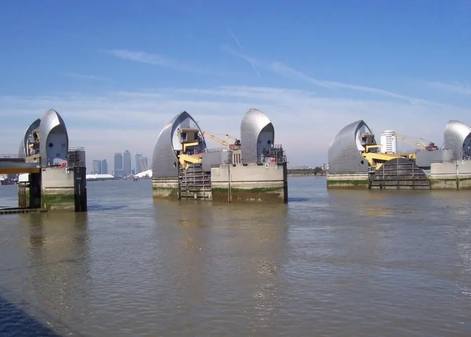 The cranes are being designed with an extremely long reach for London’s iconic Thames Barrier.