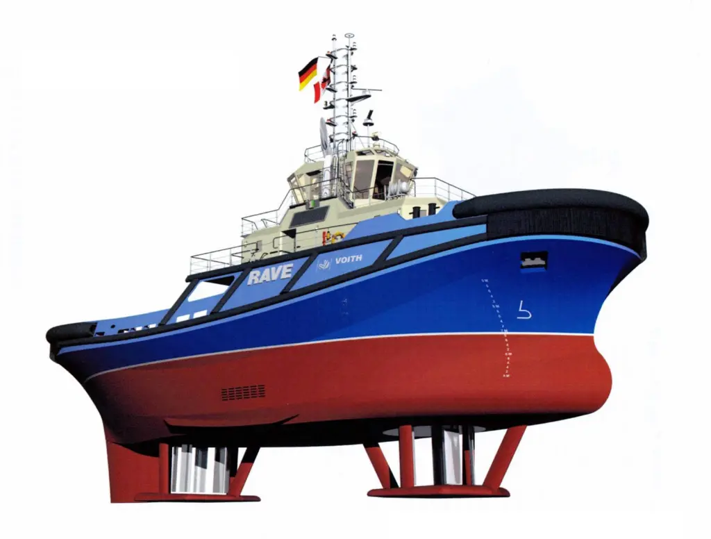 The RAV 3700 design represents a new concept for escort towing and shiphandling in confined spaces.