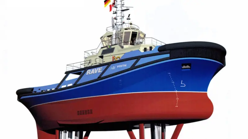 The RAV 3700 design represents a new concept for escort towing and shiphandling in confined spaces.