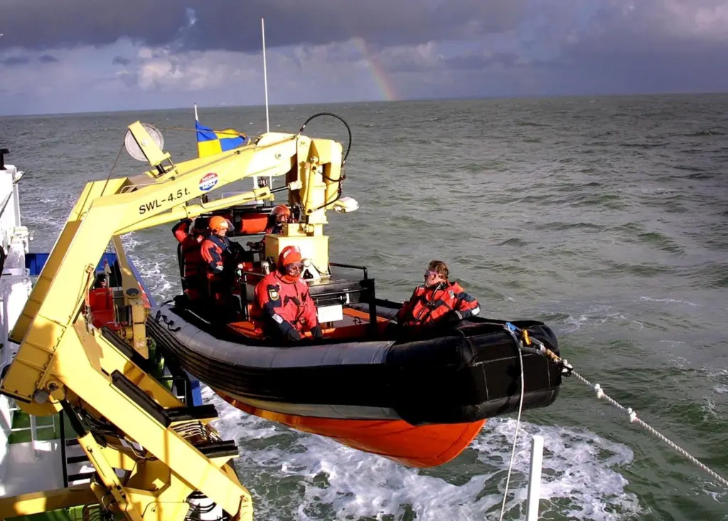 A davit system from Ned-Deck marine B.V.