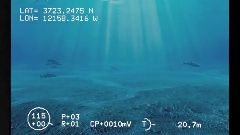 The new flight display feature for the Saab Seaeye Falcon ROV keeps the pilot informed as to compass and depth, vehicle pitch and roll, camera tilt angle, umbilical turns counter, and time and date.