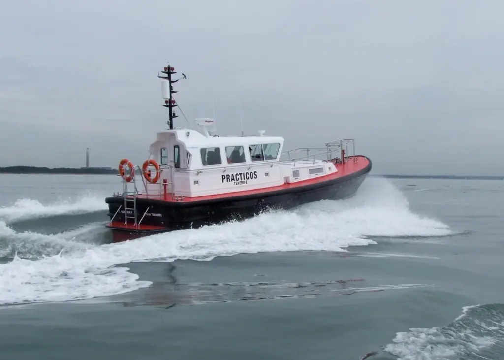 The 'Almaciga P' being trialled at Cowes, UK.
