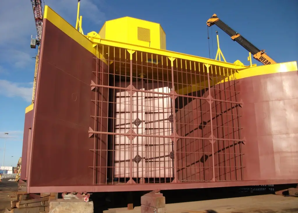 The OSD designed Neptune NP1000 full scale demonstrator tidal current generator.