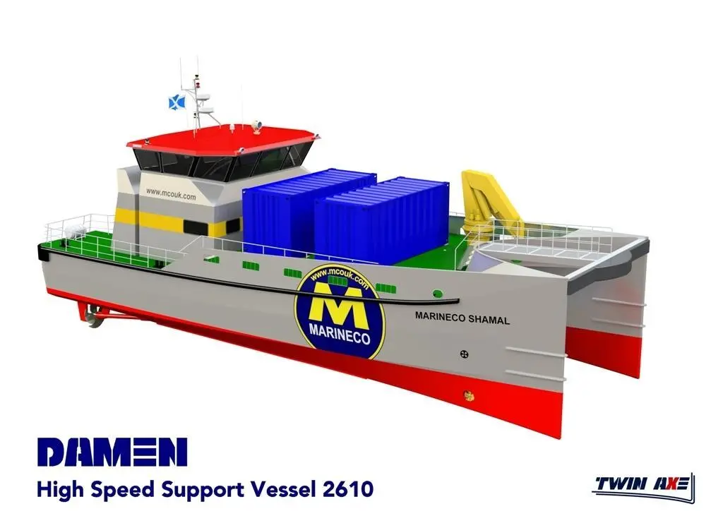 Marineco UK has named the first HSSV Marineco Shamal and it will operate under the British flag.