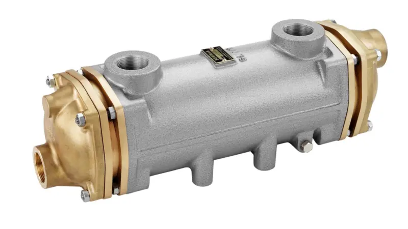 The new Double Seal Retaining Flange reduces workboat downtime by speeding heat exchanger maintenance.