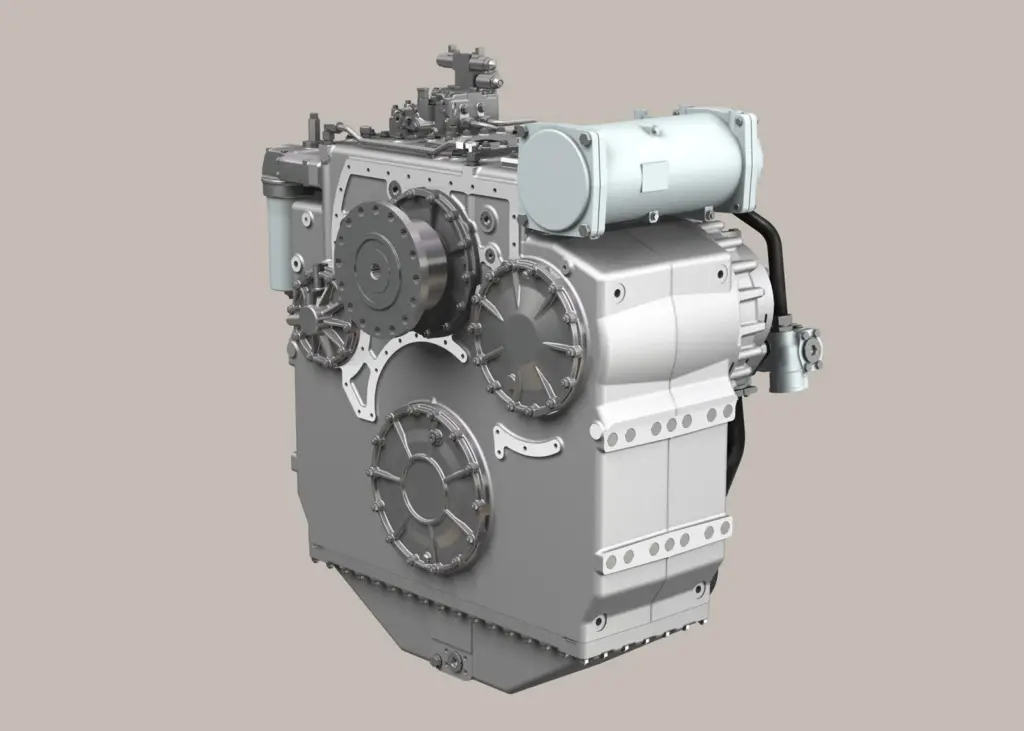The ‘hybrid ready’ ZF9300 PTI transmission is suitable for all types fast vessels and workboats powered by engines of up to 5,000 hp.