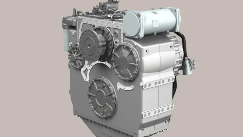 The ‘hybrid ready’ ZF9300 PTI transmission is suitable for all types fast vessels and workboats powered by engines of up to 5,000 hp.