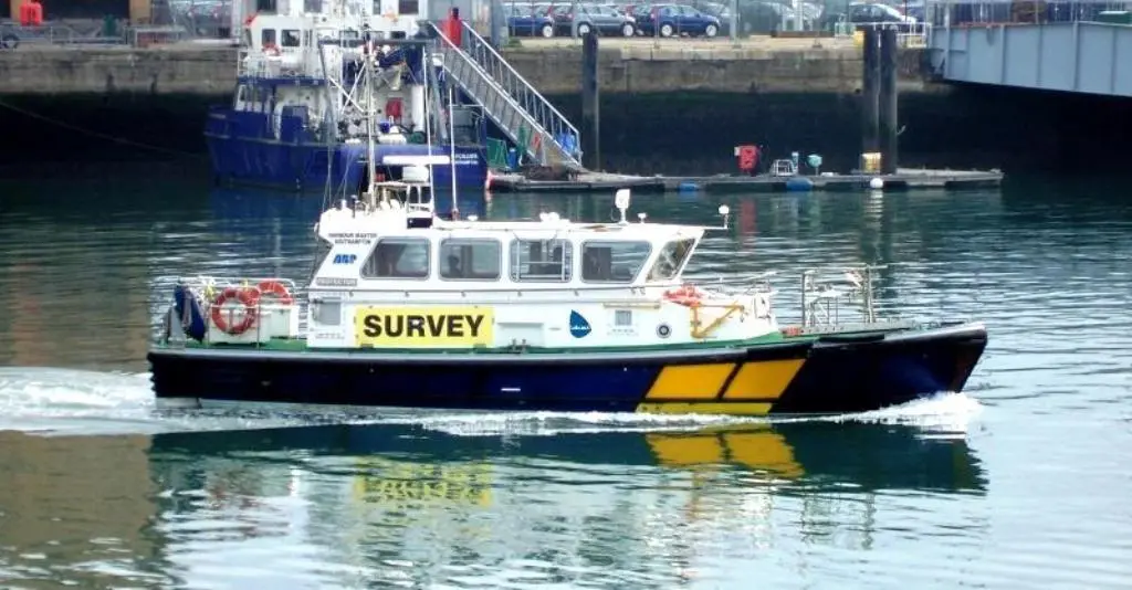 The former patrol vessel Protector was re-commissioned for hydro survey work and has now had a new multibeam sonar system installed.