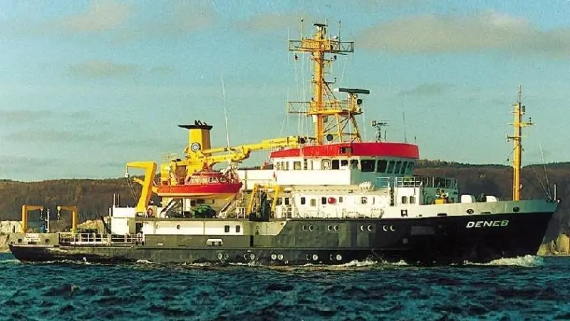 Deneb, one of two Federal German Maritime & Hydrographic Agency survey vessels which be present at Hydro 2010.