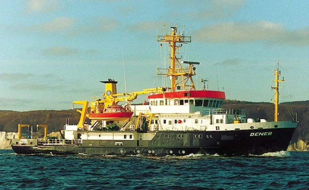Deneb, one of two Federal German Maritime & Hydrographic Agency survey vessels which be present at Hydro 2010.