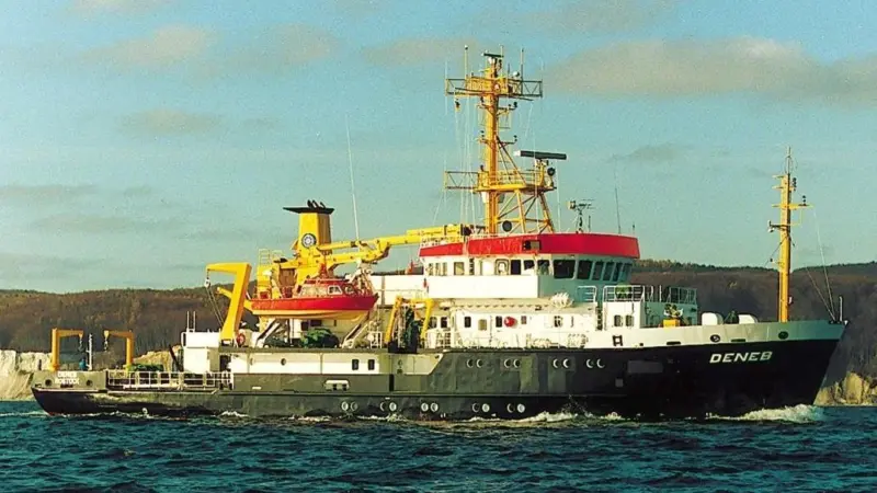 Deneb, one of two Federal German Maritime & Hydrographic Agency survey vessels which be present at Hydro 2010.