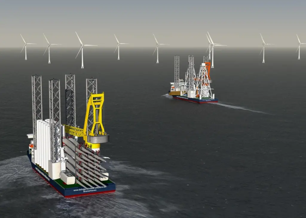The 147m by 42m vessel will be capable of installing some 80 turbines per year, each with a height of over 120m, in water depths of up to 50m.