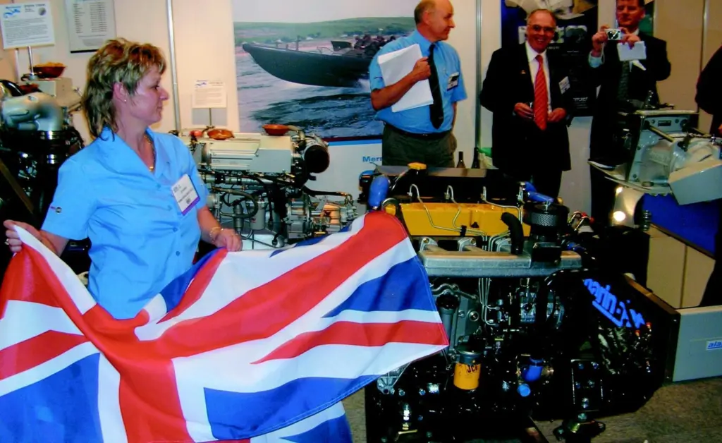 The wraps come off the new Mermaid marine diesel engine at Seawork 2005.