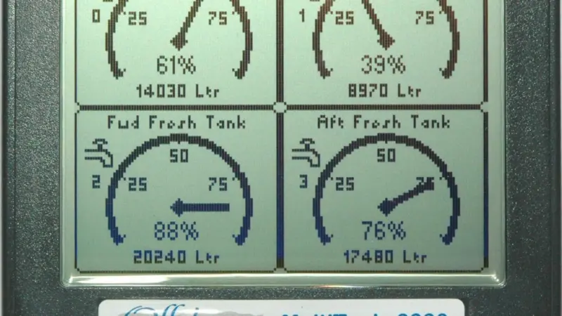 The Multitank Display units withstand the intense shock experienced on fast lifeboats in extreme conditions.