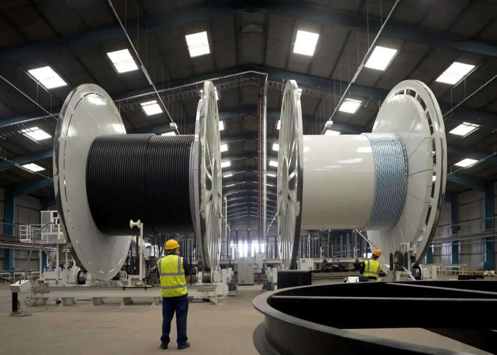 JDR’s purpose built cable factory in Hartlepool docks allows cables to be spooled directly onto specialist vessels.
