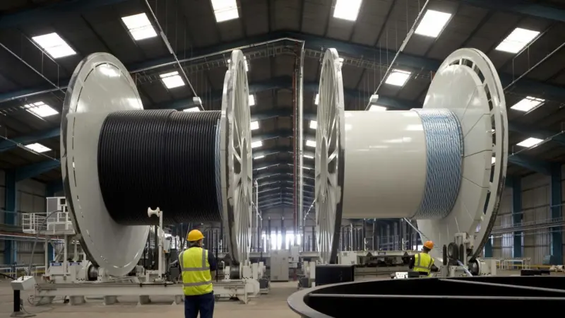 JDR’s purpose built cable factory in Hartlepool docks allows cables to be spooled directly onto specialist vessels.