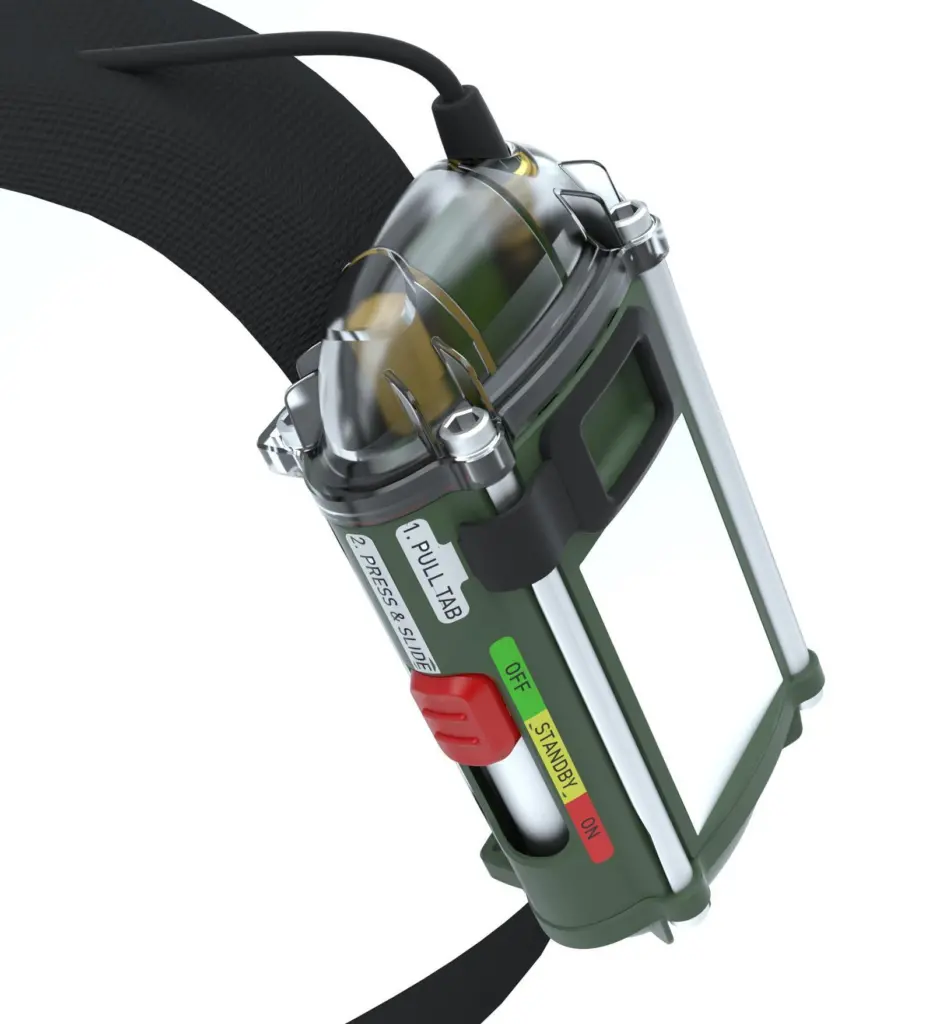 The new Mobilarm lightweight locator beacon for divers will be based on the defence submarine escape and abandonment emergency locator beacon, the Mobilarm V200.