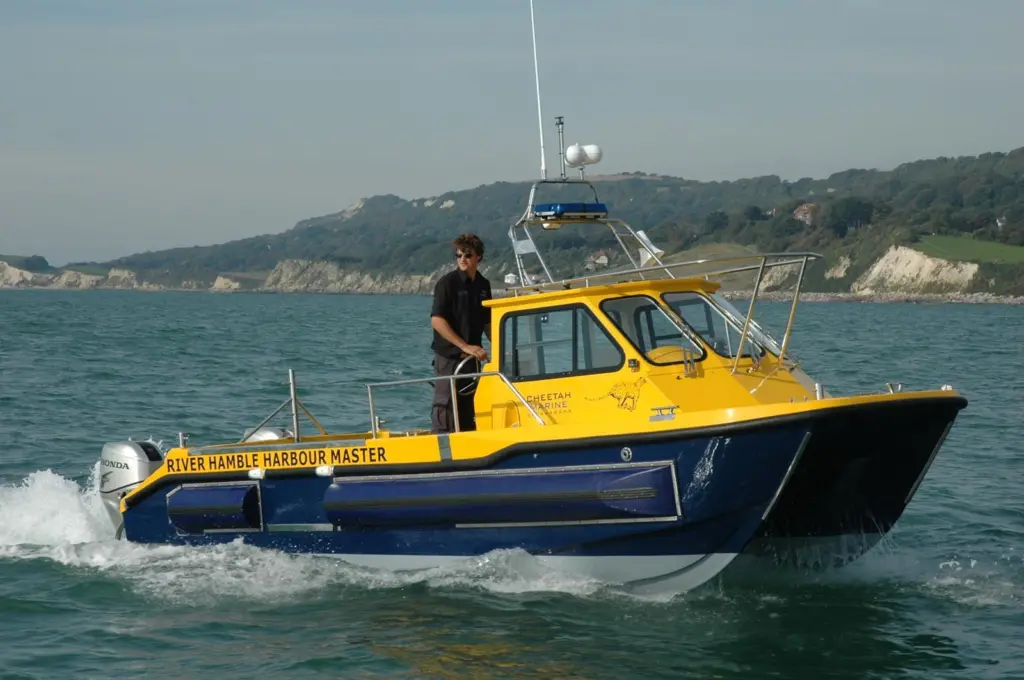 A 50 degree steering angle on the new vessel’s twin 60hp outboards makes for exceptional manoeuvrability.