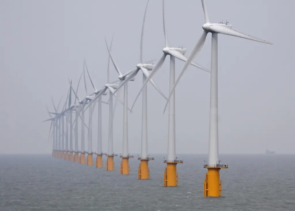 The Thanet Offshore Wind Farm, which was commissioned in the English Channel in September, represents £900m of investment and is currently the largest offshore wind farm in the world. Photo by Peter Barker