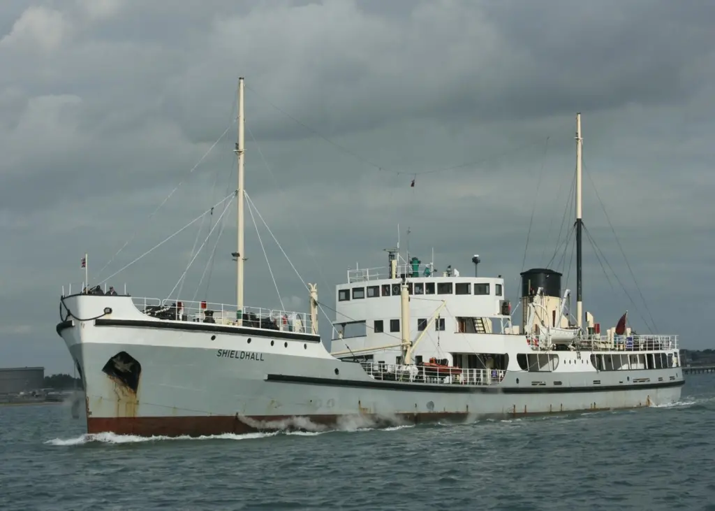 'SS Shieldhall' is the last fully operational coastal passenger/cargo steamer in Europe. Photo by Ian Bowman