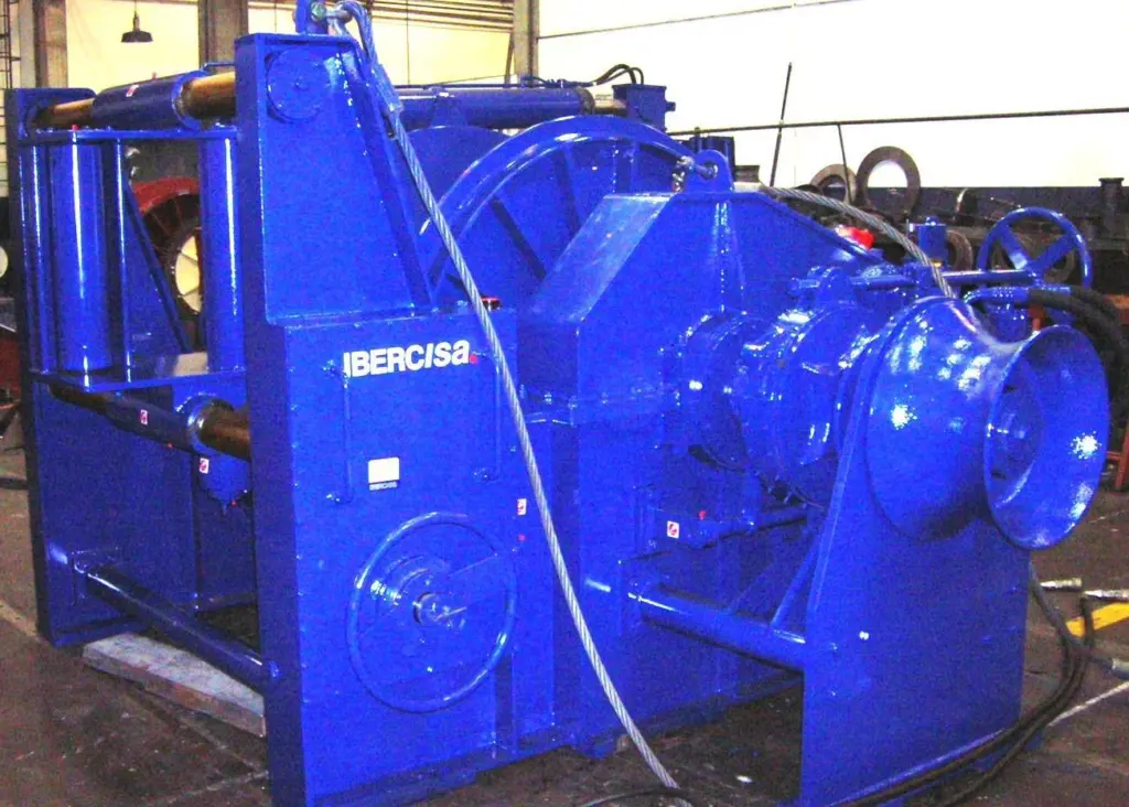 One of the winches at the Ibercisa factory before delivery for fitting aboard one of the new tugs.