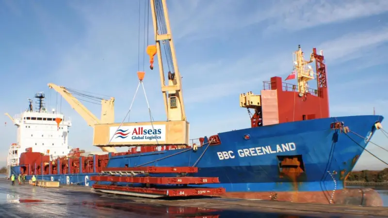 The BBC Greenland during the recent Pilkington relocation project.
