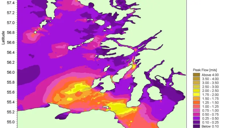 The model grid has been deliberately designed to enable a detailed description in locations of high flows.