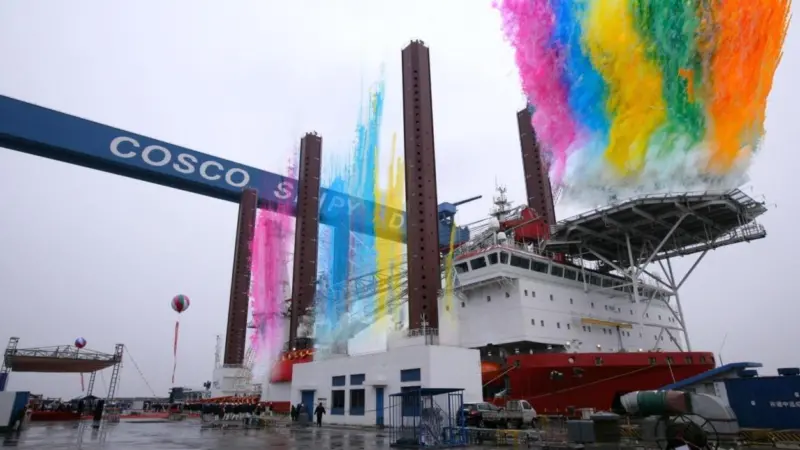 A spectacular display at the recent name giving ceremony for the ‘MPI Adventure’ in China.