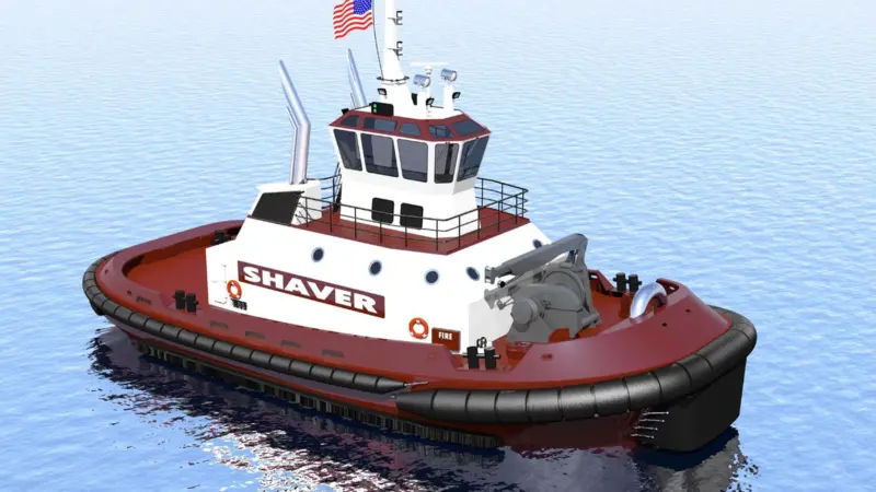 A new ‘Columbia’ class ASD tug is under construction for Shaver Transportation.
