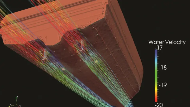 Streamlines are used to determine the flow into the propeller plane.