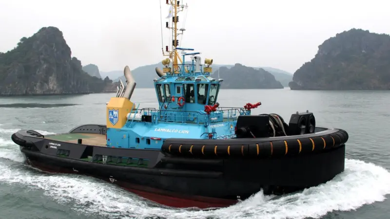'Lamnalco Lion’ is one of a quartet of sister ships built to the Damen ASD Tug 3213 design.