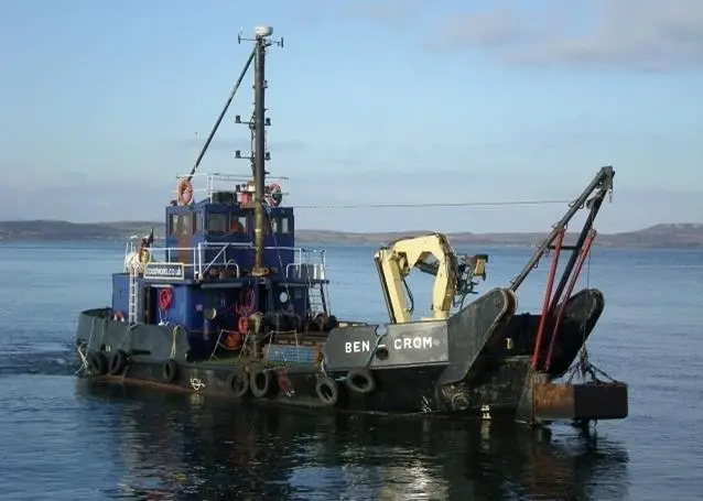 Dredger ‘Ben Crom’ at work in Tayinloan, a regular task. Many operations would be made easier by streamlining applications. Photo: P Mackie