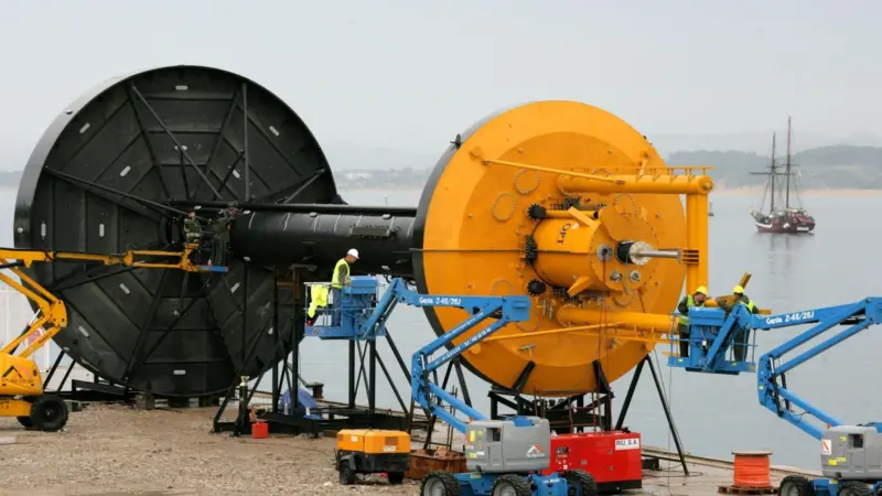 The 'Wave Buoy' from Ocean Power Technologies (OPT), which has signed for deployment at the Wave Hub off the coast of Cornwall.