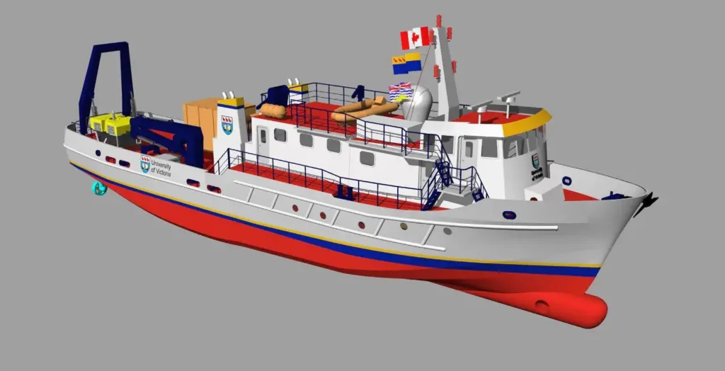 A new mid-ship section will extend the former CCG Tsekoa II to 33m.